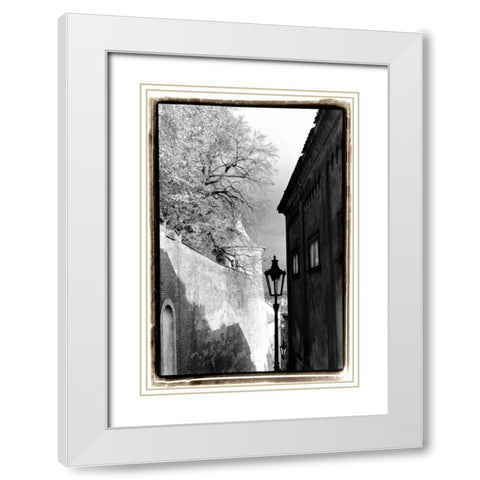Glimpses of Prague II White Modern Wood Framed Art Print with Double Matting by DeNardo, Laura