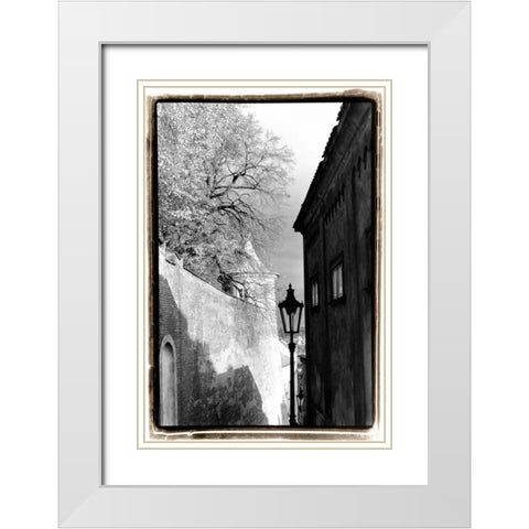 Glimpses of Prague II White Modern Wood Framed Art Print with Double Matting by DeNardo, Laura