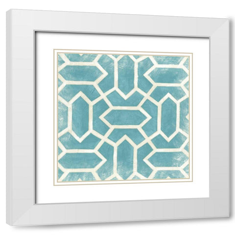 Small Modern Symmetry V White Modern Wood Framed Art Print with Double Matting by Zarris, Chariklia