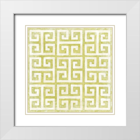 Small Modern Symmetry IX White Modern Wood Framed Art Print with Double Matting by Zarris, Chariklia