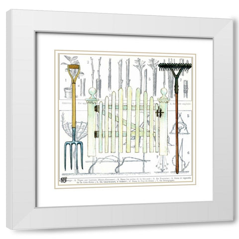 Garden Gate I White Modern Wood Framed Art Print with Double Matting by Joyner, Ginny