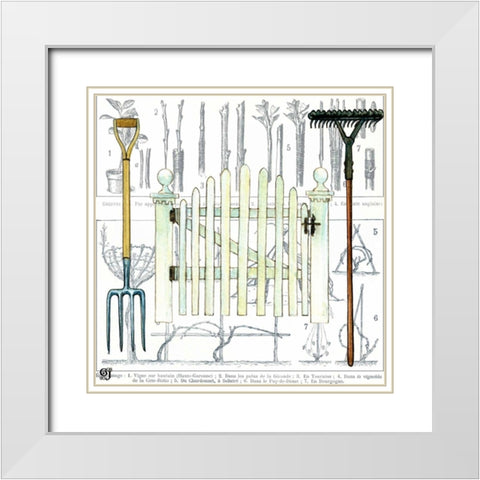 Garden Gate I White Modern Wood Framed Art Print with Double Matting by Joyner, Ginny