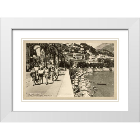 Summer in France I White Modern Wood Framed Art Print with Double Matting by Unknown