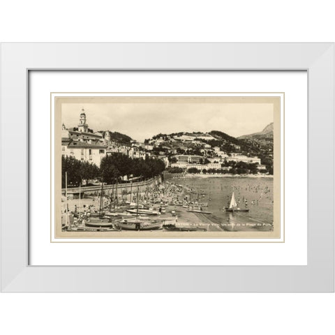 Summer in France II White Modern Wood Framed Art Print with Double Matting by Unknown