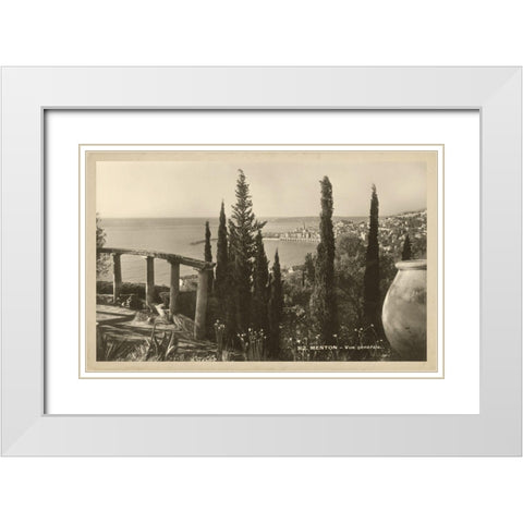 Summer in France V White Modern Wood Framed Art Print with Double Matting by Unknown