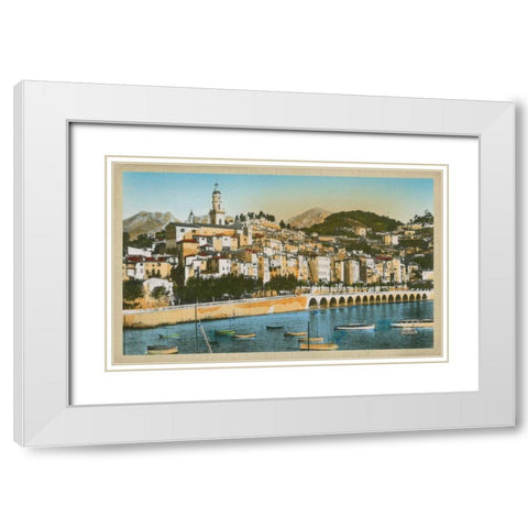 The Cote dAzur III White Modern Wood Framed Art Print with Double Matting by Unknown