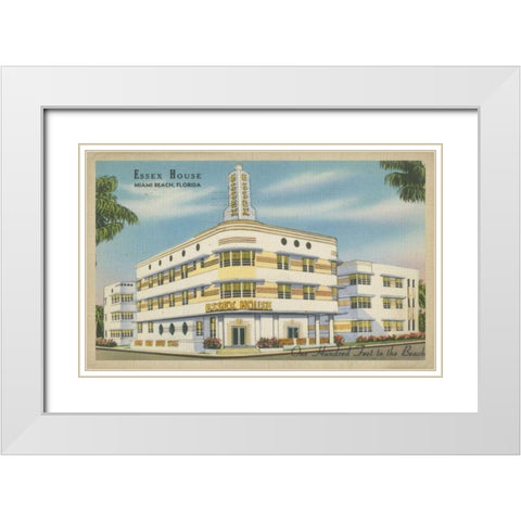 Miami Beach I White Modern Wood Framed Art Print with Double Matting by Unknown
