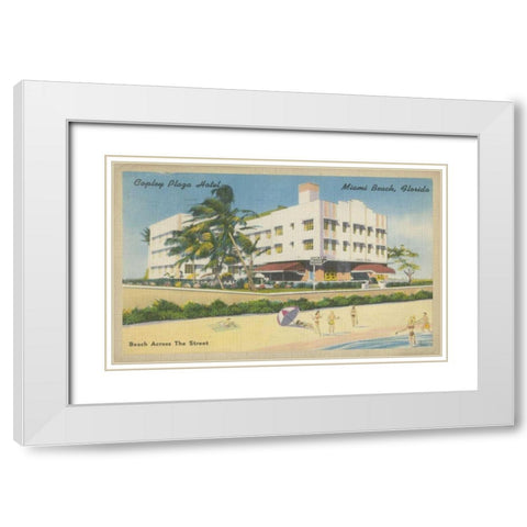 Miami Beach IV White Modern Wood Framed Art Print with Double Matting by Unknown