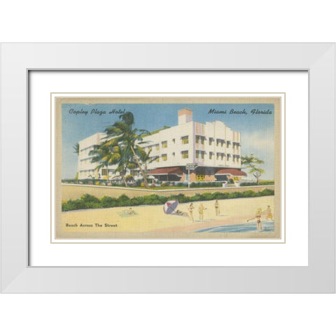 Miami Beach IV White Modern Wood Framed Art Print with Double Matting by Unknown