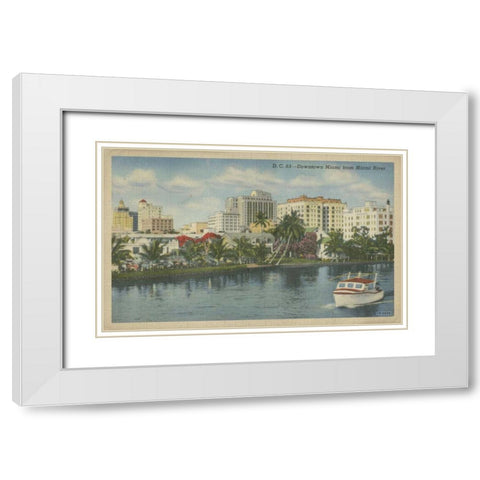 Miami Beach VIII White Modern Wood Framed Art Print with Double Matting by Unknown