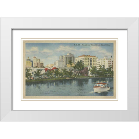 Miami Beach VIII White Modern Wood Framed Art Print with Double Matting by Unknown