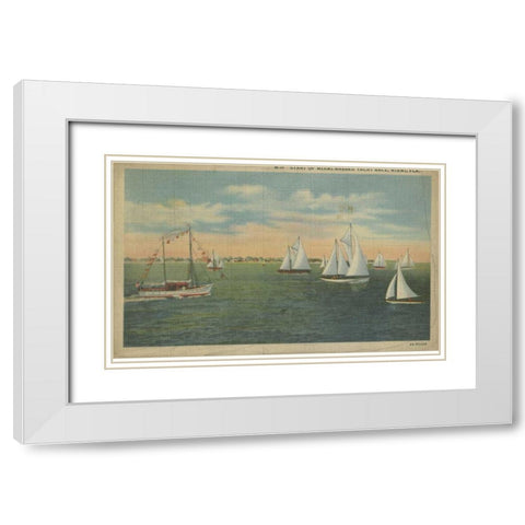 Miami Beach IX White Modern Wood Framed Art Print with Double Matting by Unknown