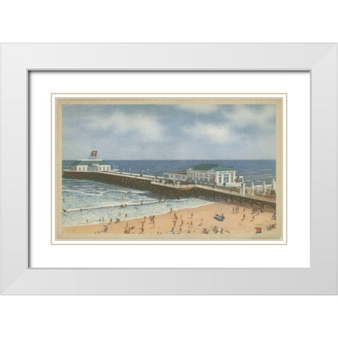 Atlantic City, NJ- I White Modern Wood Framed Art Print with Double Matting by Unknown