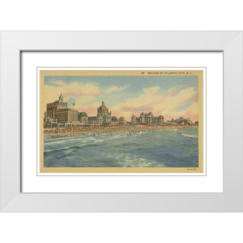 Atlantic City, NJ- IV White Modern Wood Framed Art Print with Double Matting by Unknown