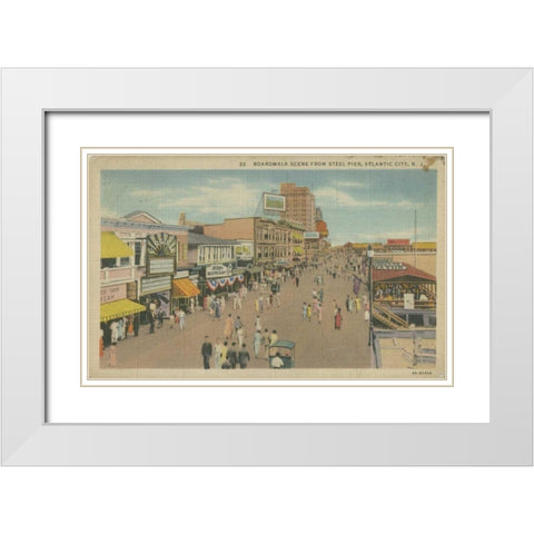 Atlantic City, NJ- VI White Modern Wood Framed Art Print with Double Matting by Unknown