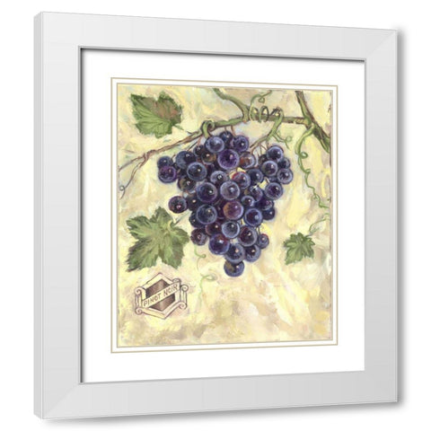 Pinot Noir White Modern Wood Framed Art Print with Double Matting by Kasun, Theresa