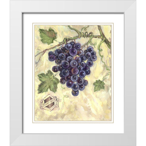 Pinot Noir White Modern Wood Framed Art Print with Double Matting by Kasun, Theresa