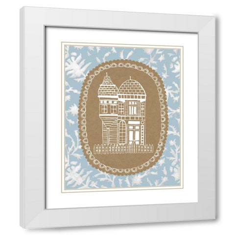 Averys Dollhouse I White Modern Wood Framed Art Print with Double Matting by Zarris, Chariklia