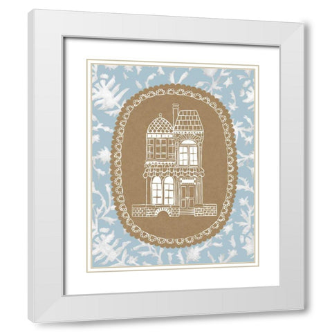 Averys Dollhouse II White Modern Wood Framed Art Print with Double Matting by Zarris, Chariklia