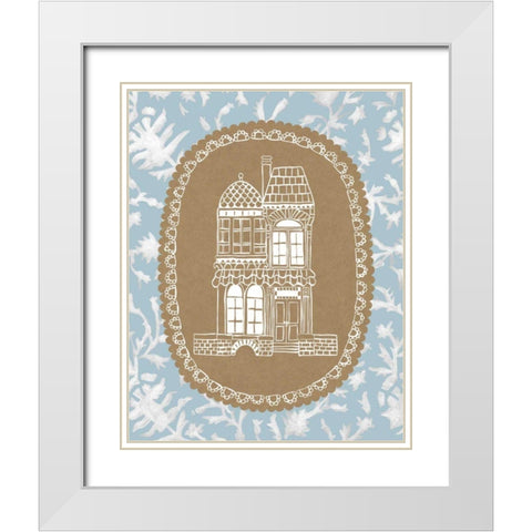 Averys Dollhouse II White Modern Wood Framed Art Print with Double Matting by Zarris, Chariklia