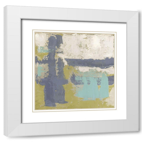 Chelsea Abstract I White Modern Wood Framed Art Print with Double Matting by Meagher, Megan