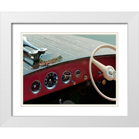 Antique Boating I White Modern Wood Framed Art Print with Double Matting by Head, Danny