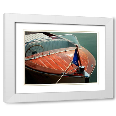 Antique Boating III White Modern Wood Framed Art Print with Double Matting by Head, Danny