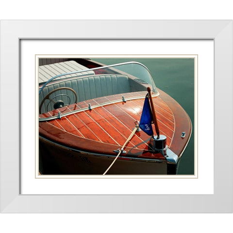 Antique Boating III White Modern Wood Framed Art Print with Double Matting by Head, Danny