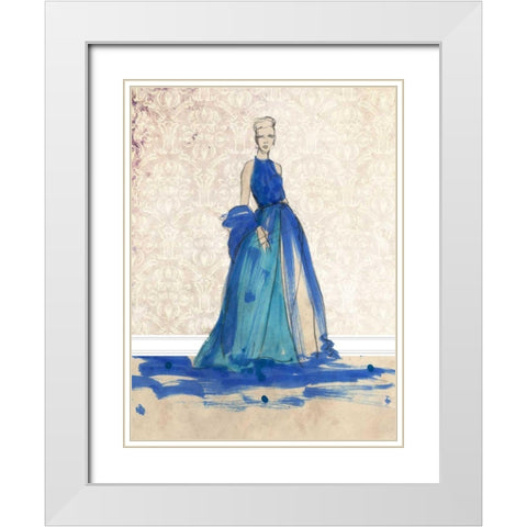 Blue Danube I White Modern Wood Framed Art Print with Double Matting by Ludwig, Alicia