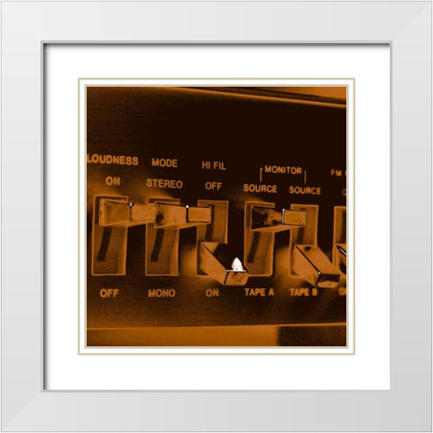 Chroma Stereo I White Modern Wood Framed Art Print with Double Matting by Stramel, Renee W.