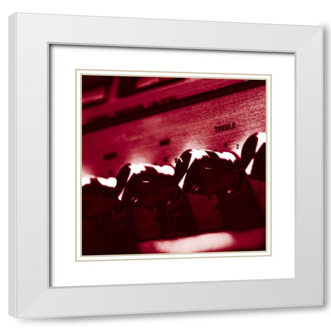 Chroma Stereo II White Modern Wood Framed Art Print with Double Matting by Stramel, Renee W.