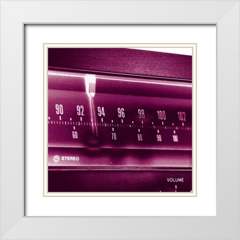 Chroma Stereo III White Modern Wood Framed Art Print with Double Matting by Stramel, Renee W.