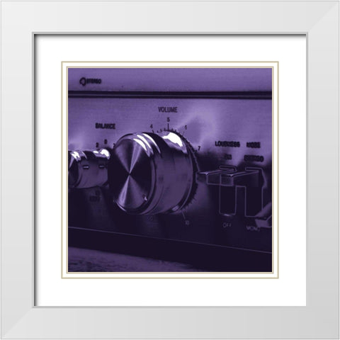 Chroma Stereo IV White Modern Wood Framed Art Print with Double Matting by Stramel, Renee W.