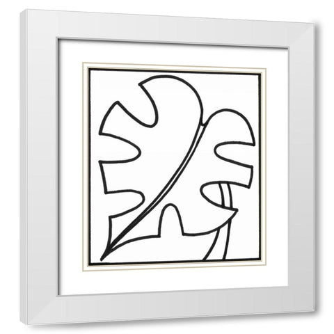 Sprout III White Modern Wood Framed Art Print with Double Matting by Stramel, Renee W.
