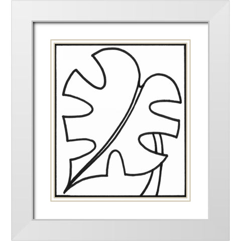Sprout III White Modern Wood Framed Art Print with Double Matting by Stramel, Renee W.