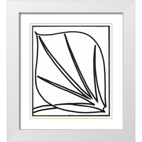 Sprout IV White Modern Wood Framed Art Print with Double Matting by Stramel, Renee W.