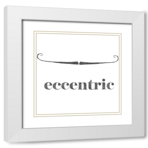 Eccentric White Modern Wood Framed Art Print with Double Matting by Johnson, Jason