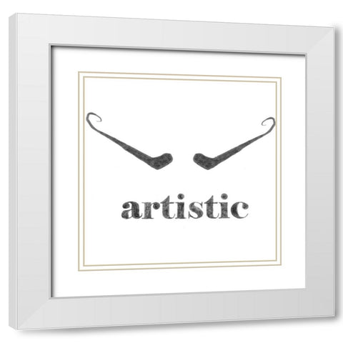 Artistic White Modern Wood Framed Art Print with Double Matting by Johnson, Jason