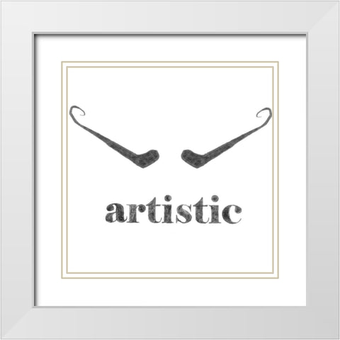 Artistic White Modern Wood Framed Art Print with Double Matting by Johnson, Jason