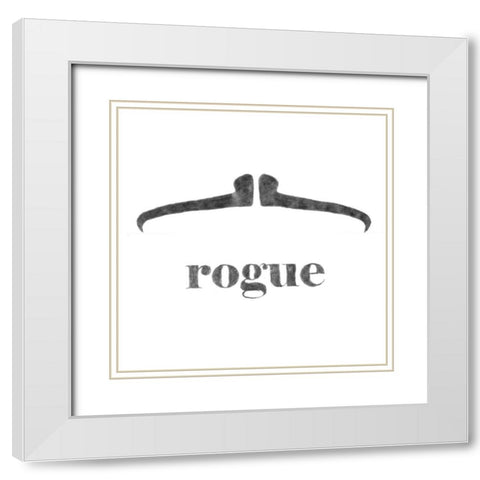 Rogue White Modern Wood Framed Art Print with Double Matting by Johnson, Jason