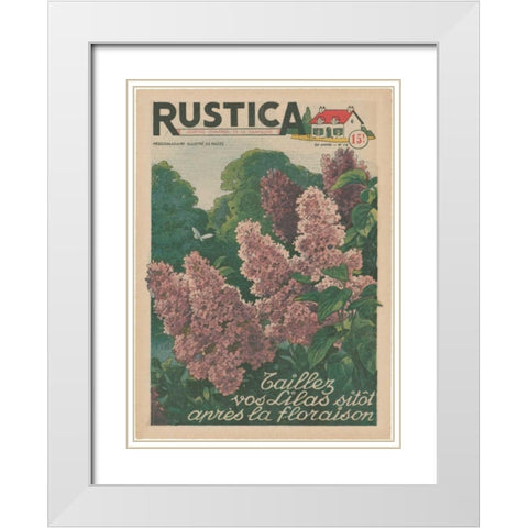 Plantez Des Lilacs White Modern Wood Framed Art Print with Double Matting by Unknown