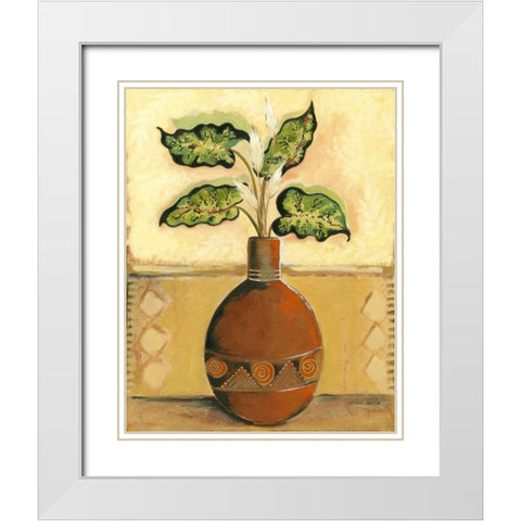 Southwest Terra Cotta I White Modern Wood Framed Art Print with Double Matting by Taylor, Kris