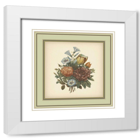 Tuscany Bouquet VI White Modern Wood Framed Art Print with Double Matting by Unknown