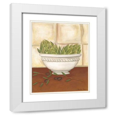 Tuscan Harvest I White Modern Wood Framed Art Print with Double Matting by Zarris, Chariklia