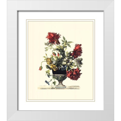 Flowers for June II White Modern Wood Framed Art Print with Double Matting by Baptiste, Giovanni