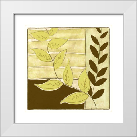 Patchwork Garden II White Modern Wood Framed Art Print with Double Matting by Goldberger, Jennifer