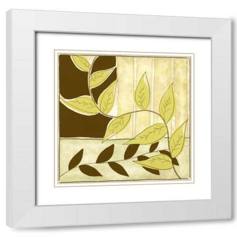 Patchwork Garden IV White Modern Wood Framed Art Print with Double Matting by Goldberger, Jennifer