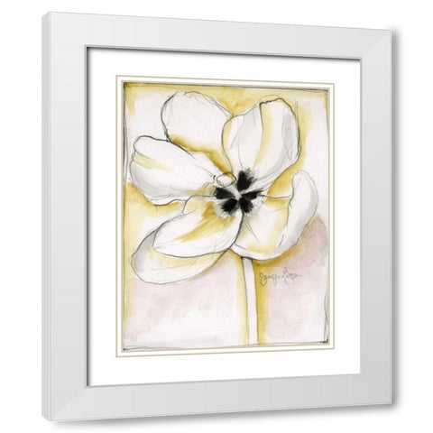 Fluid Beauty IV White Modern Wood Framed Art Print with Double Matting by Goldberger, Jennifer