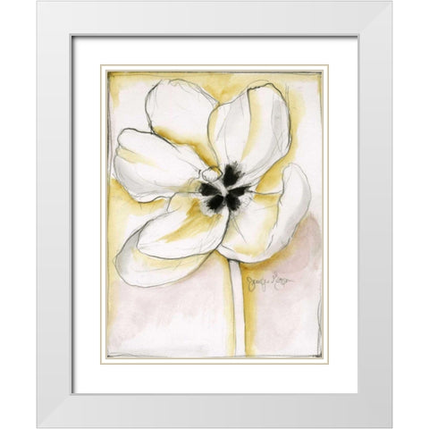 Fluid Beauty IV White Modern Wood Framed Art Print with Double Matting by Goldberger, Jennifer