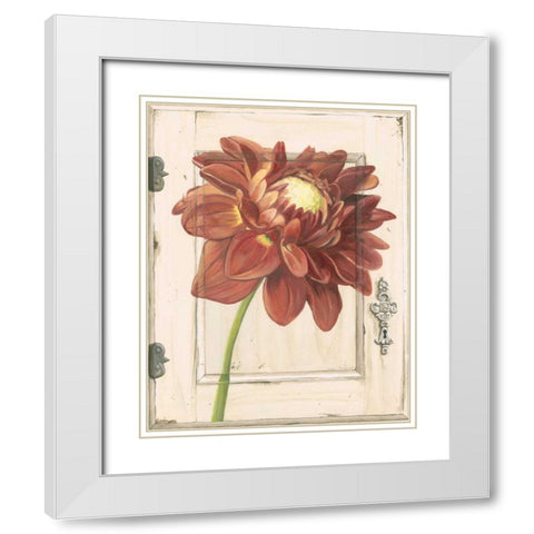 Dahlia Door White Modern Wood Framed Art Print with Double Matting by Meagher, Megan